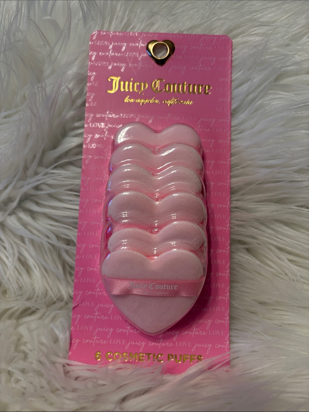 Juicy Couture Pink Heart Cosmetic Puffs Pack